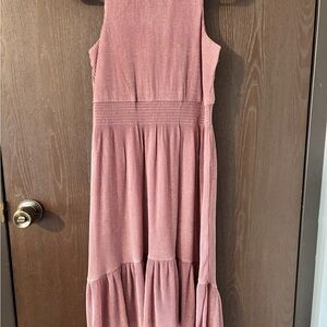 Zunie Dusty Pink Textured Dress